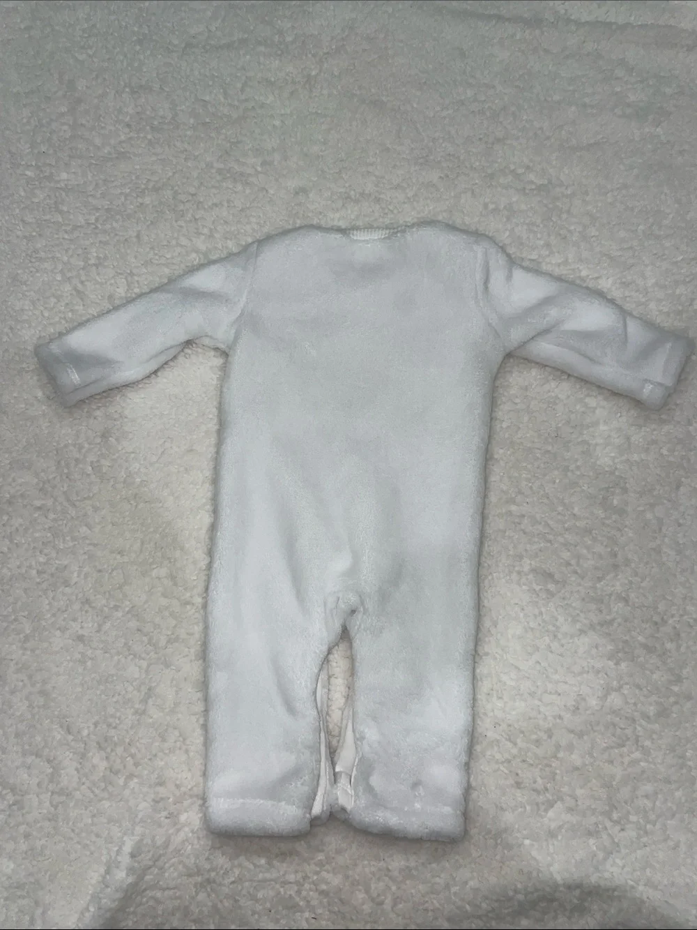 Baby Starters White Fleece Snowman One-Piece with Hat